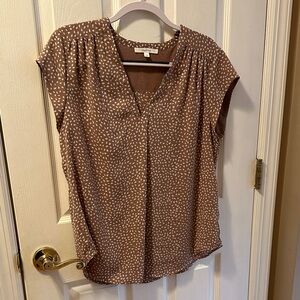 Brown Patterned Women's Top